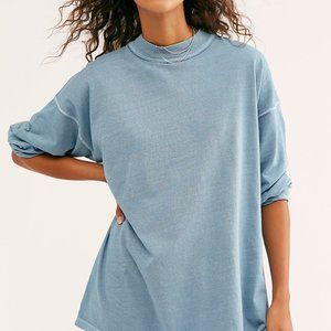 Free People Be Free Tunic Long Sleeve Tee in Teal